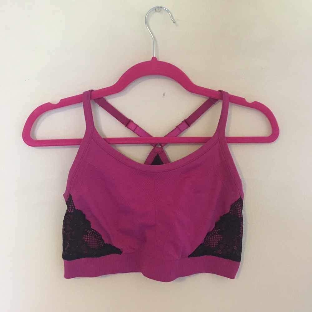 Hot pink sports bra, NWOT, XL