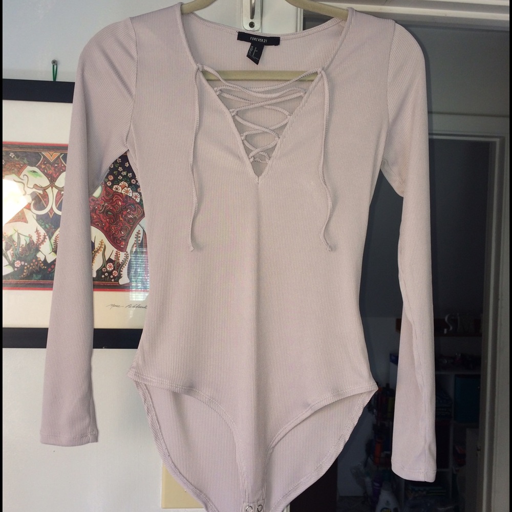 NWOT Lace Up Bodysuit
