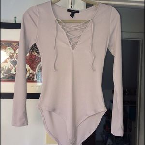 NWOT Lace Up Bodysuit