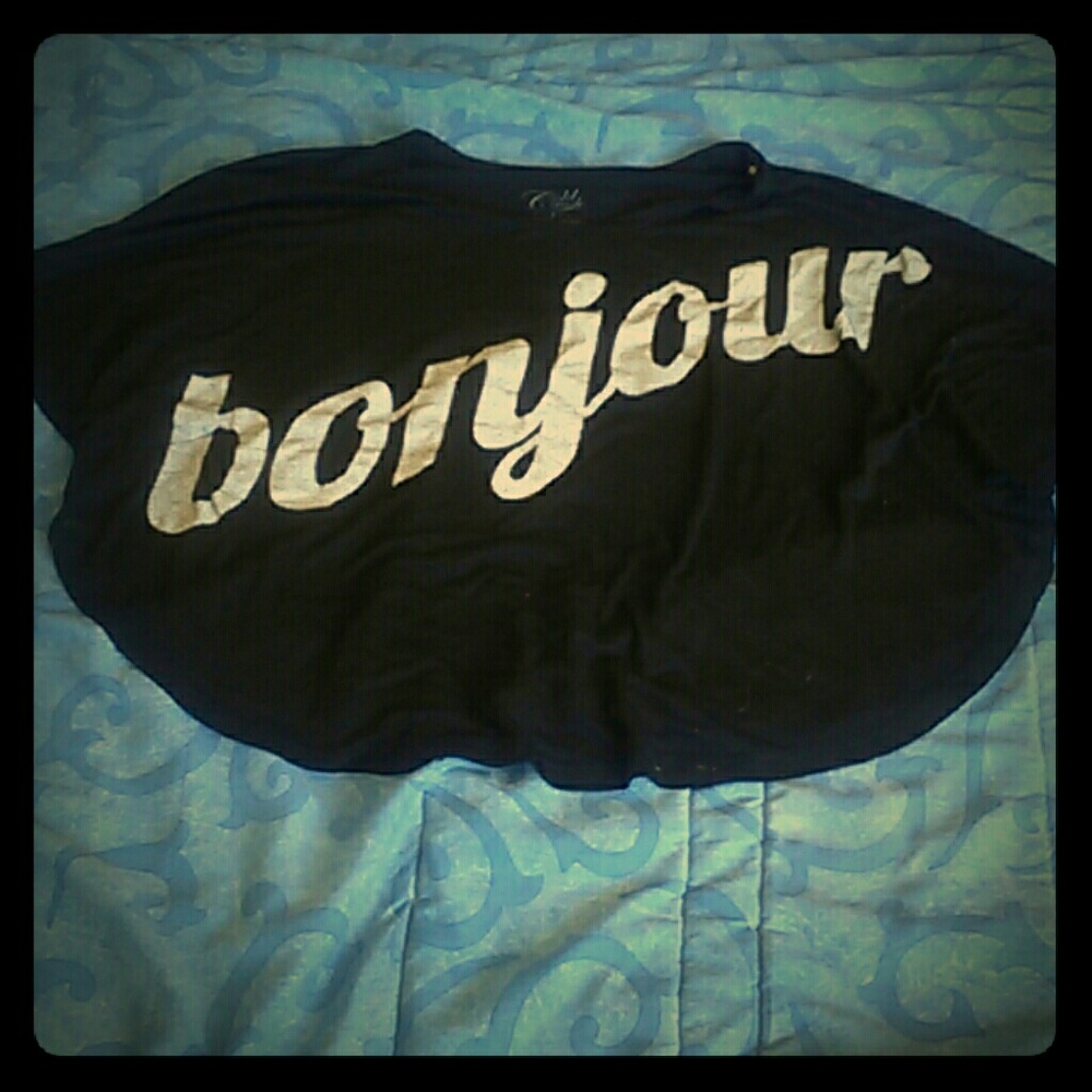 ($1) Cold Crush Black 'Bonjour' Shirt