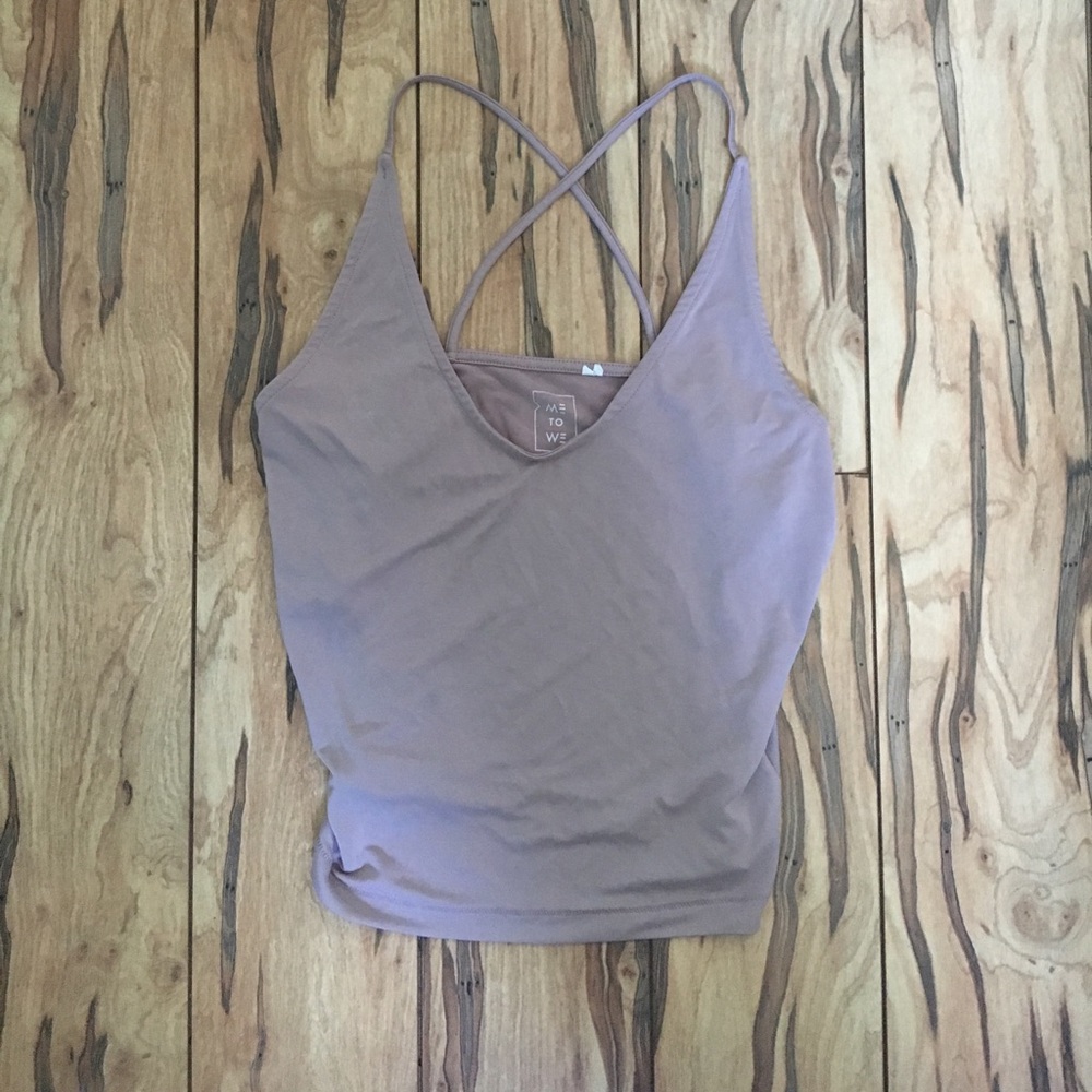 PacSun purple crossed back tank top/crop top!