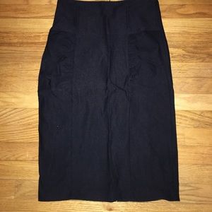 Black pencil skirt