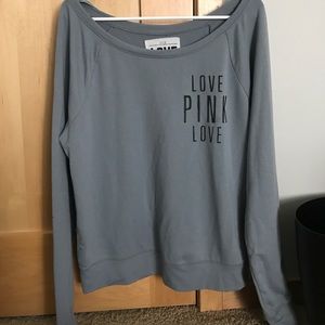 Victoria's Secret pink gray crewneck sweatshirt