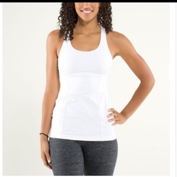 lululemon athletica Tops - Lululemon white racerback work out top lululemon athletica Tops - Lululemon white racerback work out top
