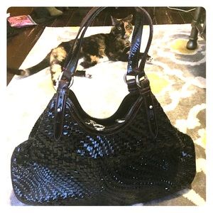 Large Cole Haan Genevieve in Dark Purple Patent