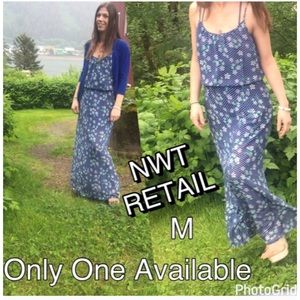 🌺SALE Brand🆕 Floral Chiffon Popover Maxi Dress M