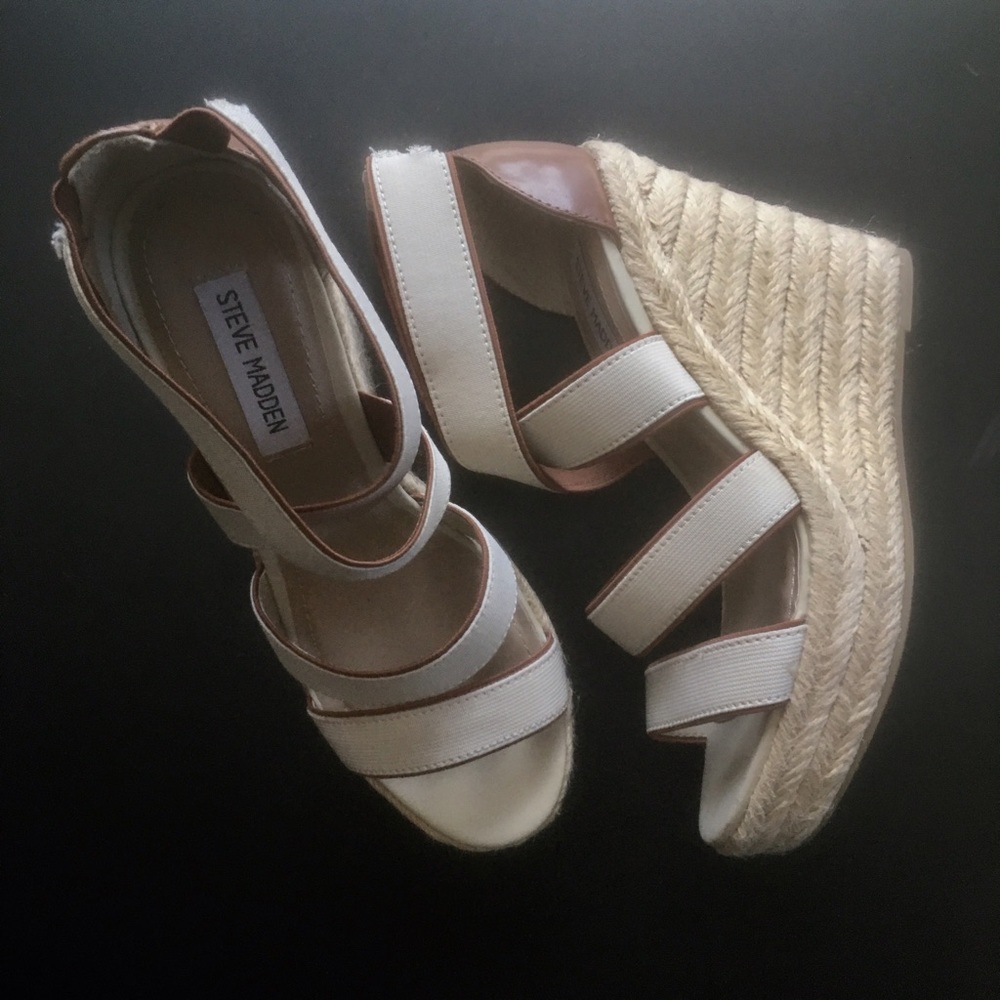 Braided Rope Espadrille Style Wedges