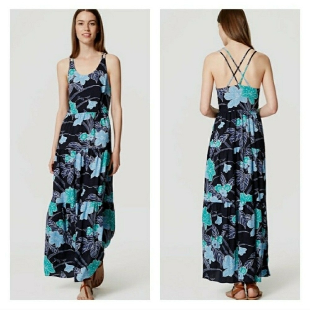 LOFT Floral Maxi Dress XS/0 - Perfect for Summer!