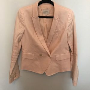 Pink linen blazer