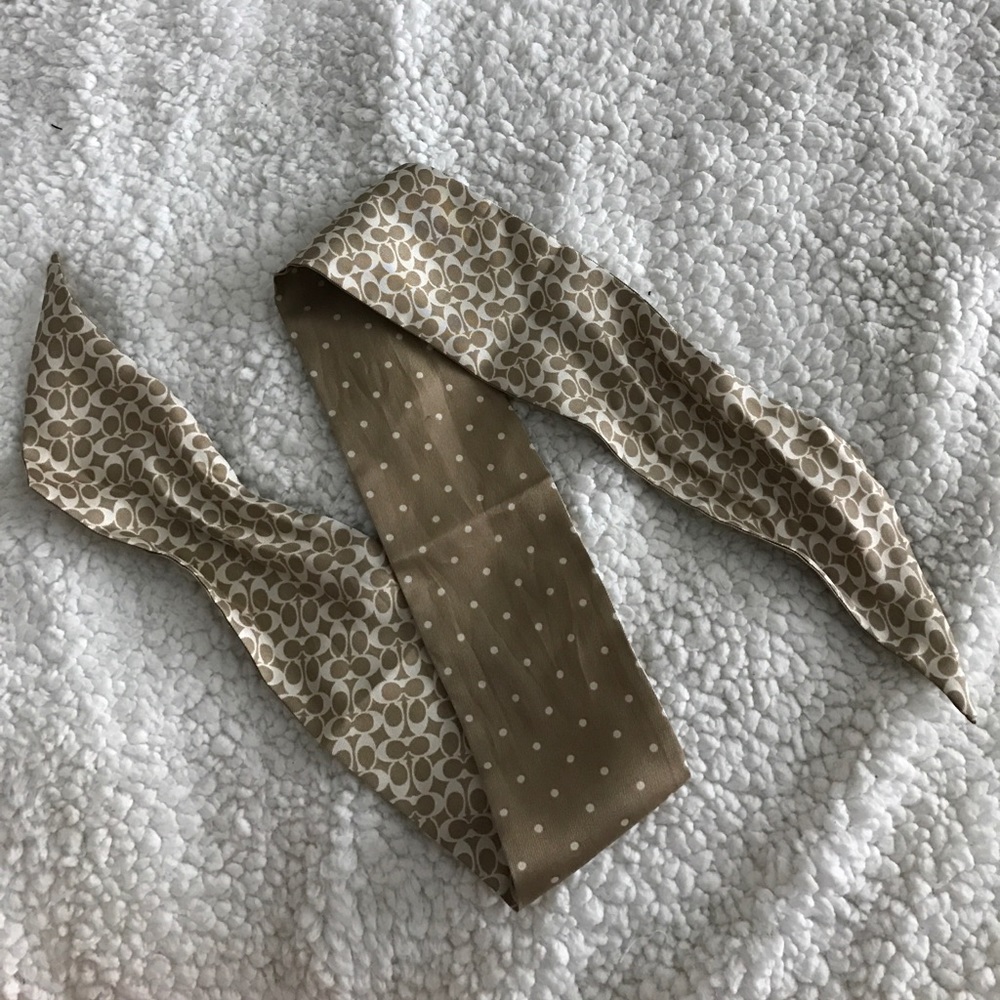 Tan Coach scarf