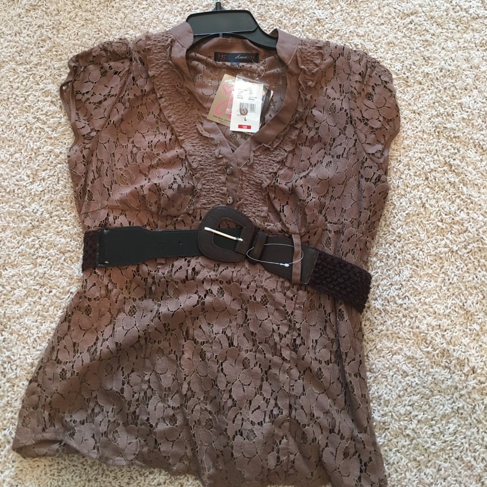 Floral lace blouse - juniors (L)
