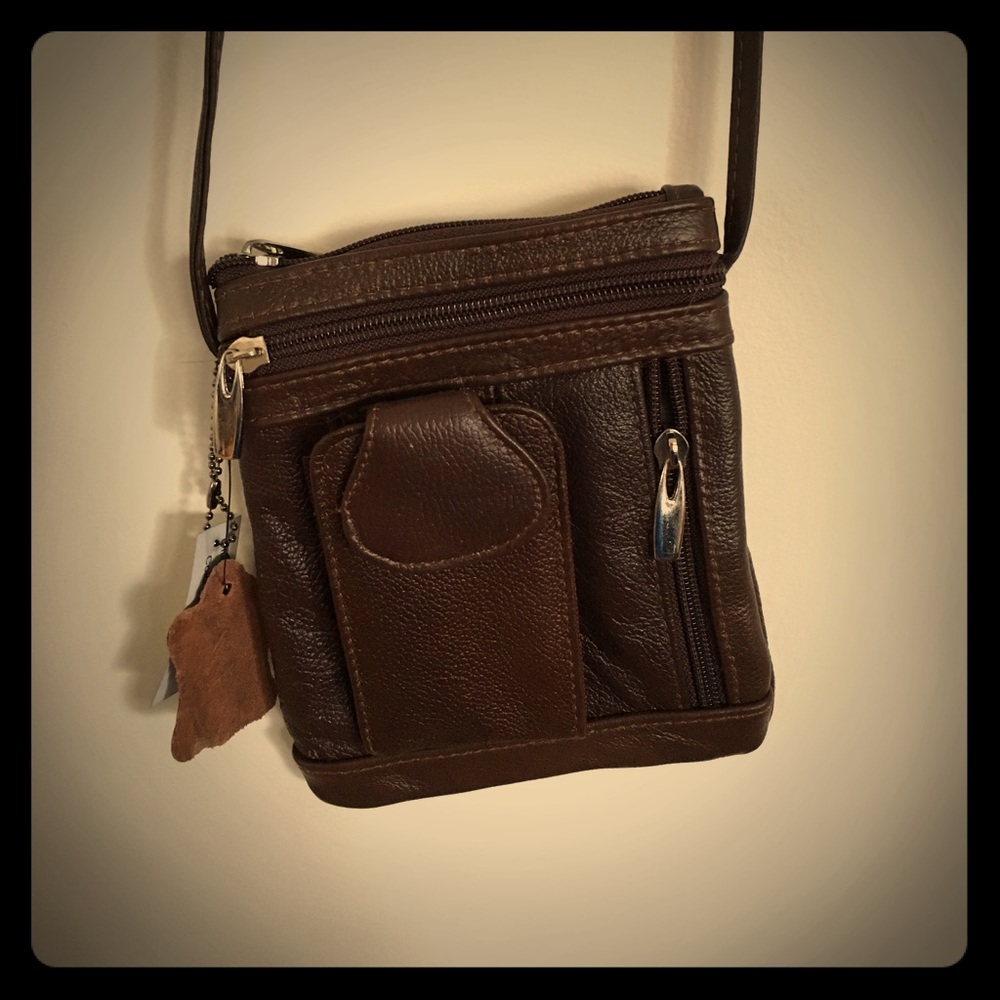 Vallemosso leather cross-body bag