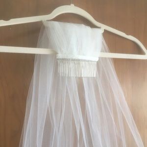 Ivory Waltz Length Tulle Veil