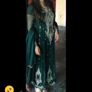 Sea green chiffion shalwar kameez