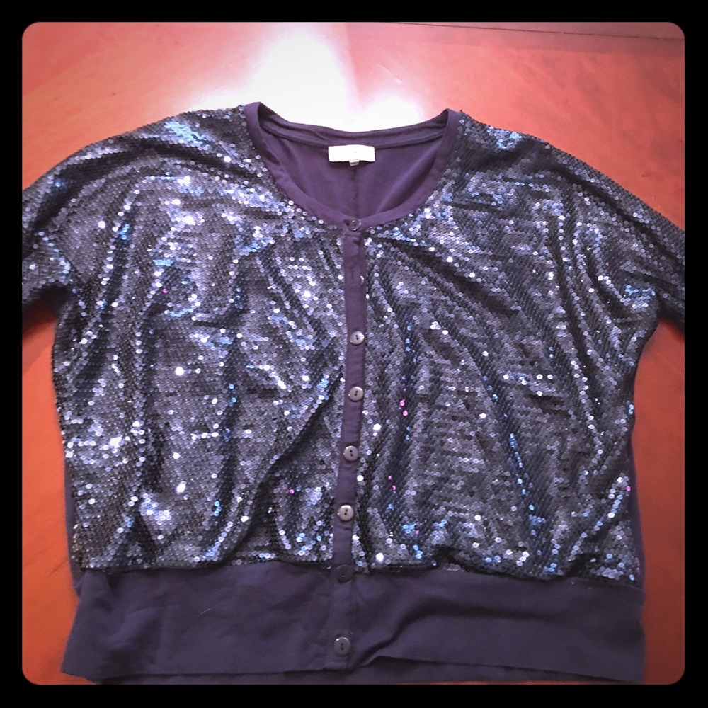 ‼️SALE!💥Sequin Navy Size 18 Shirt Top‼️