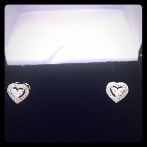 Quarter CTW Diamond Heart Earrings