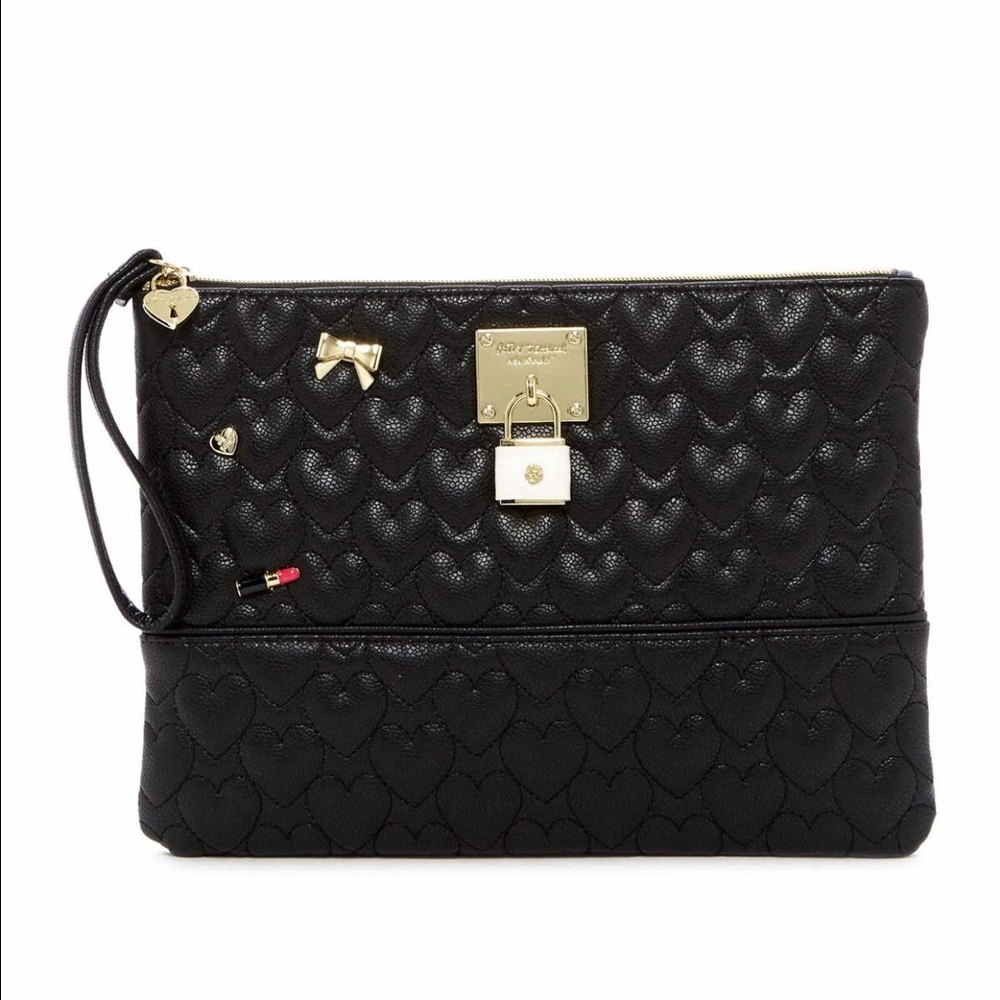Betsy Johnson Black on Black Clutch/Purse