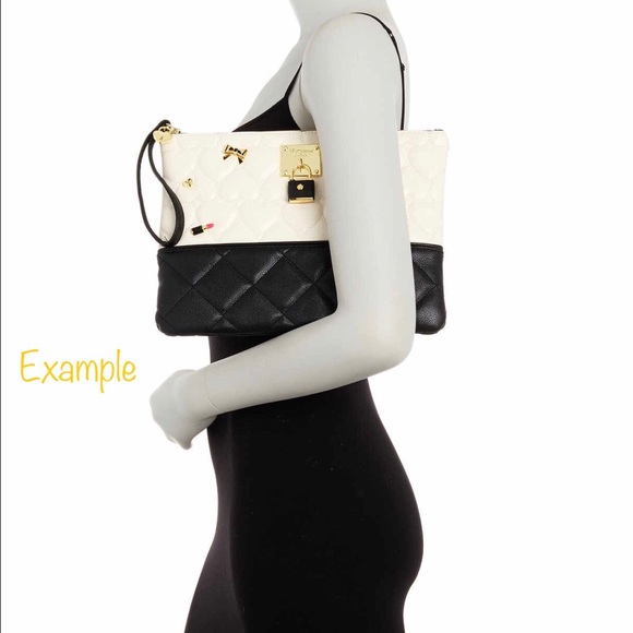 Betsy Johnson Black on Black Clutch/Purse - Picture 4 of 4