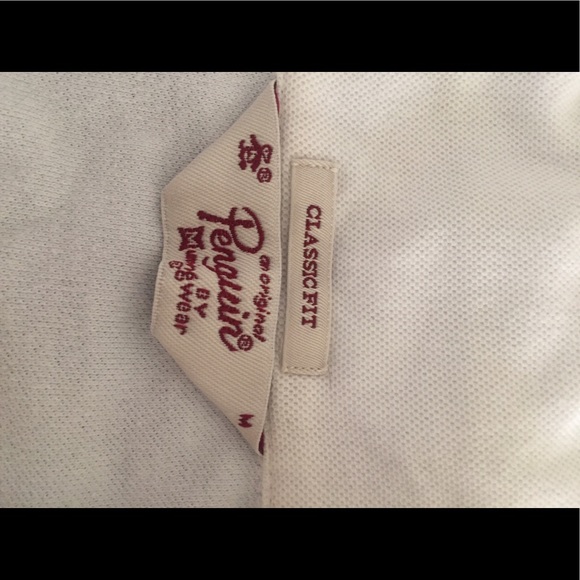 Penguin men's white collared shirt - Picture 3 of 4