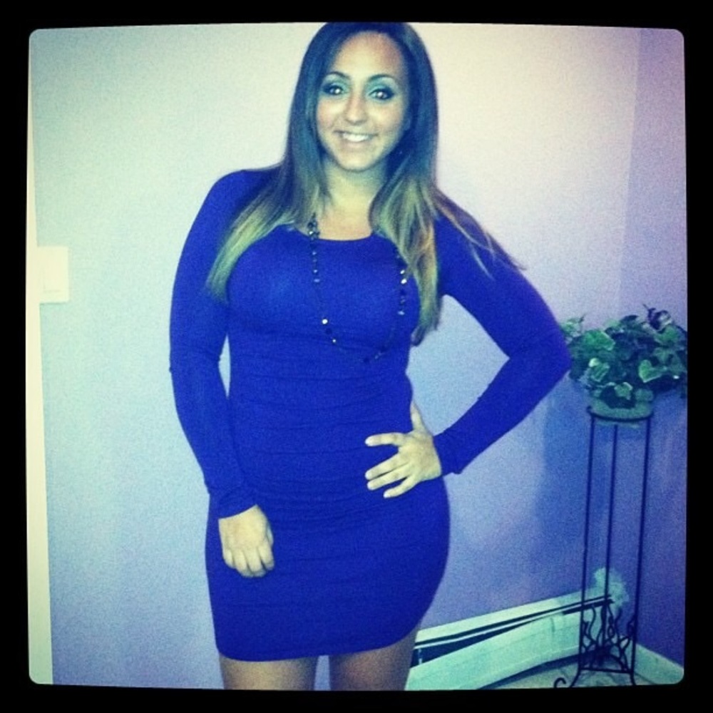 Purple Long Sleeve Dress