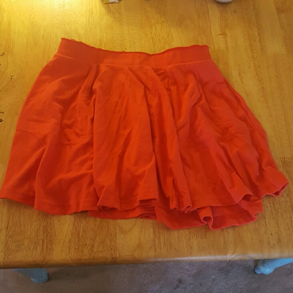Coral/orange skirt with pockets!