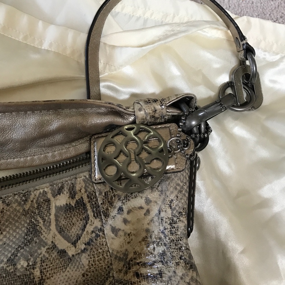 Gently Used Coach Leather Python Print. - image 3