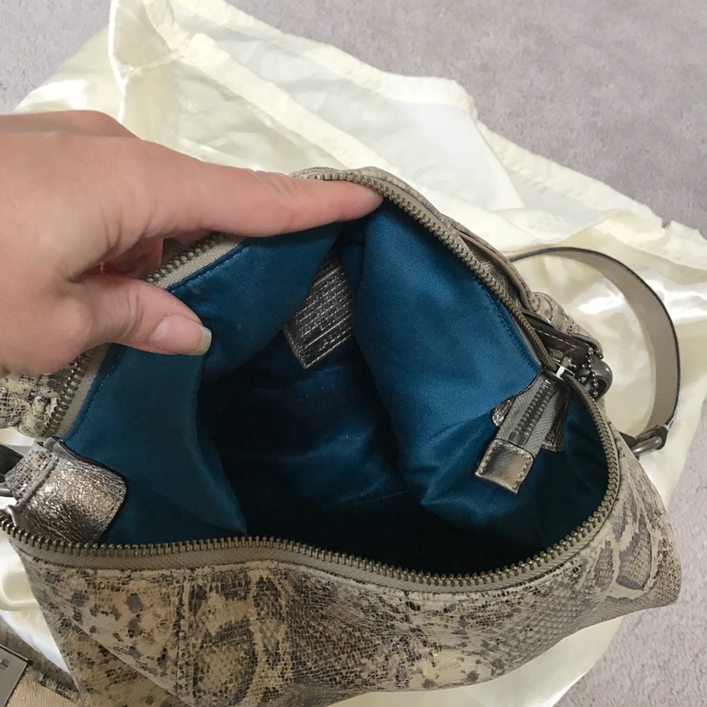 Gently Used Coach Leather Python Print. - image 4