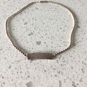 GUCCI silver choker necklace