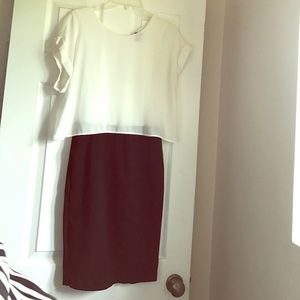 H&M black white dress size 8