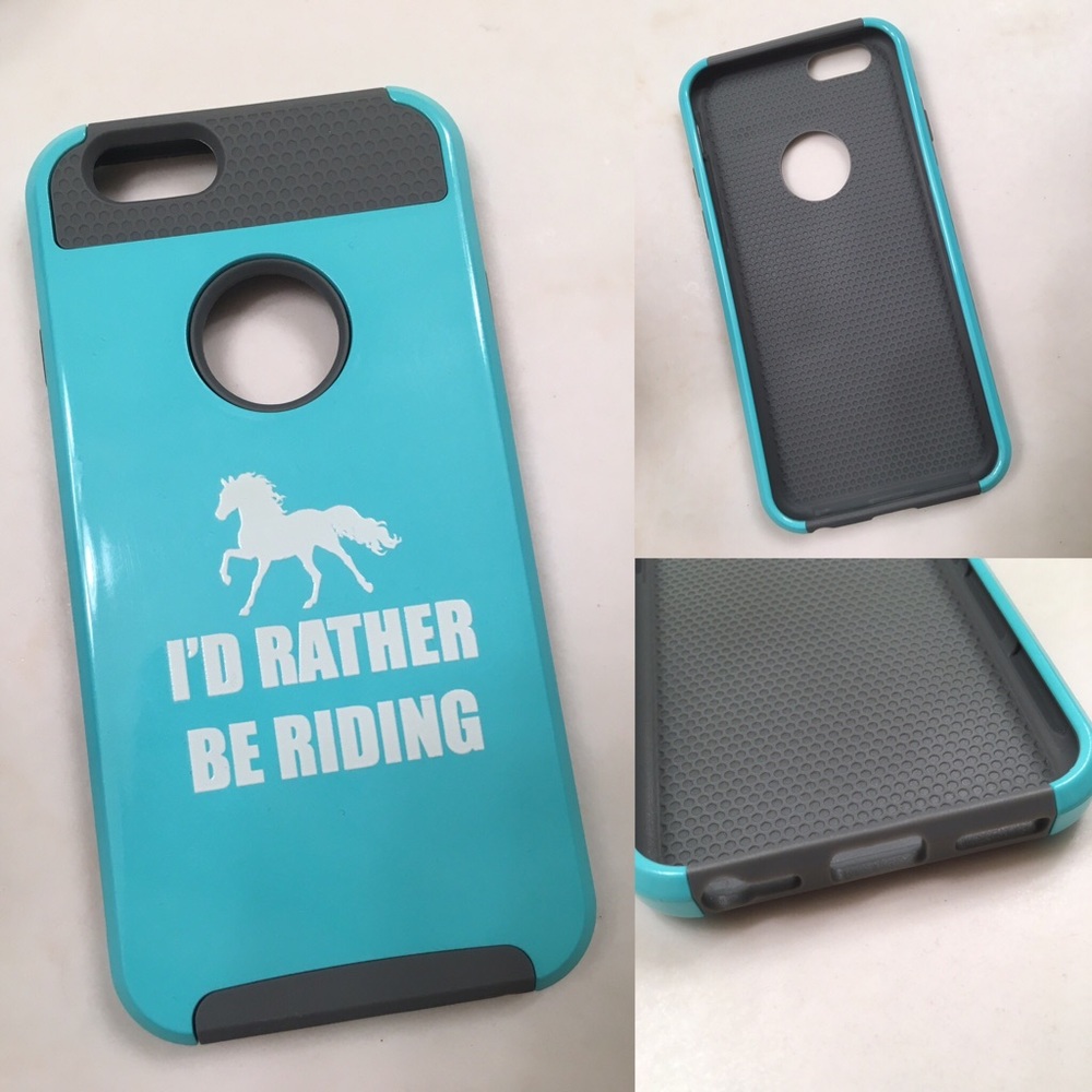 Horse lovers iPhone 6/6s case for Equestrians teal