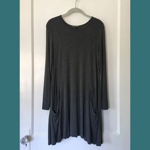 Cute Charcoal Gray Slouchy Dress- Size S