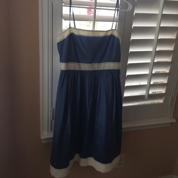 Antonio Melani blue and cream dress.  Size 6. - Picture 1 of 4