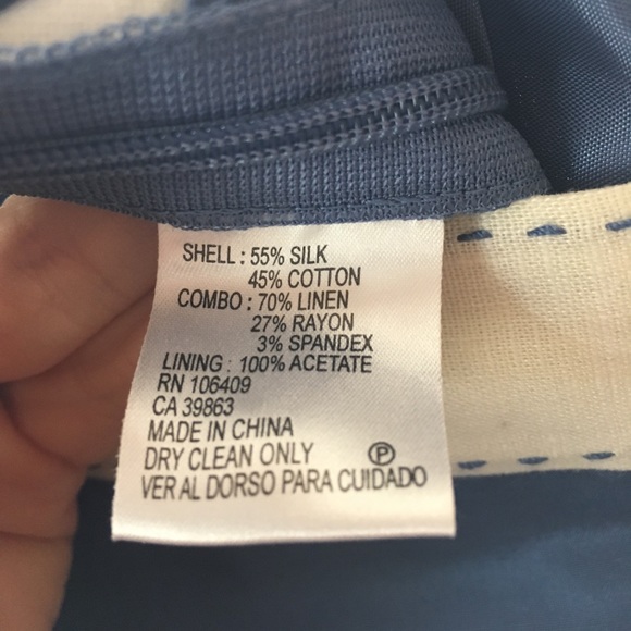 Antonio Melani blue and cream dress.  Size 6. - Picture 4 of 4