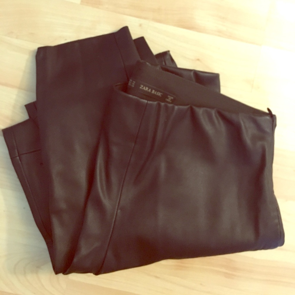 Zara faux leather leggings