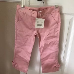 Pink Janie and jack cropped pants NWT