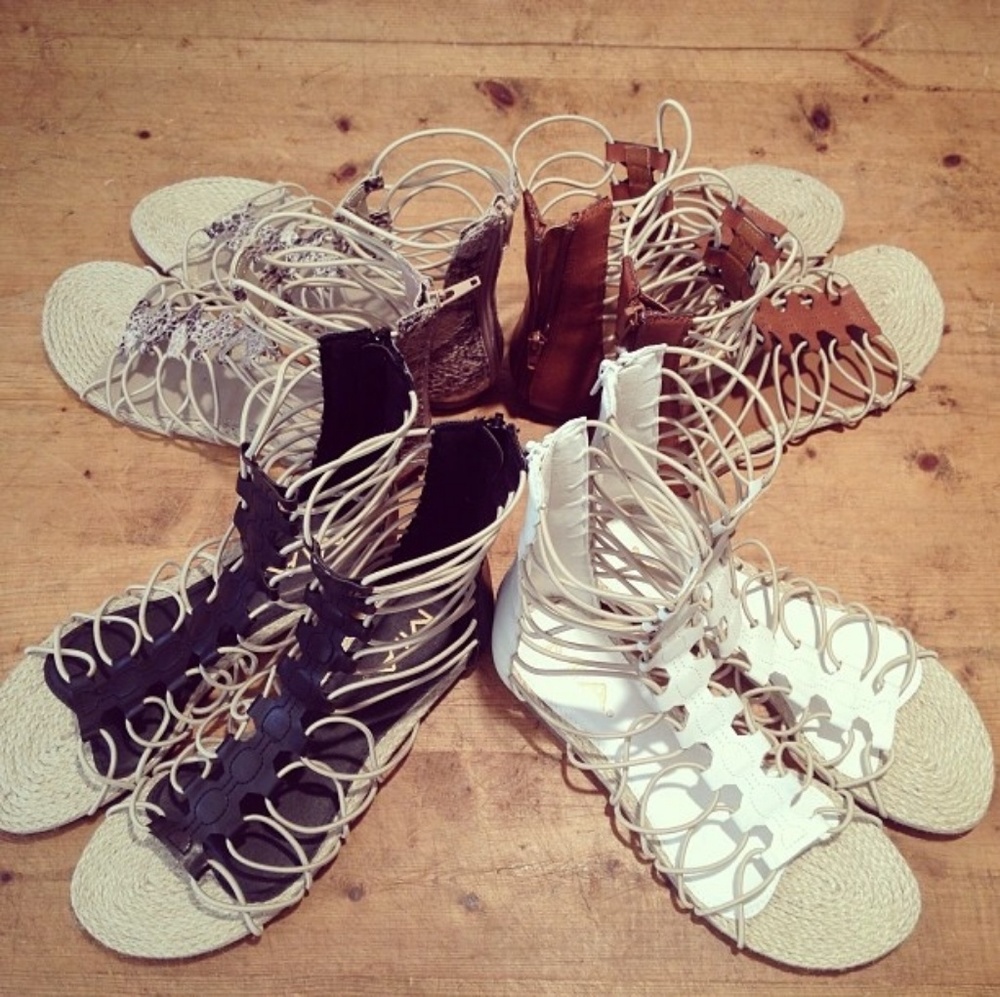 Black  gladiator sandals