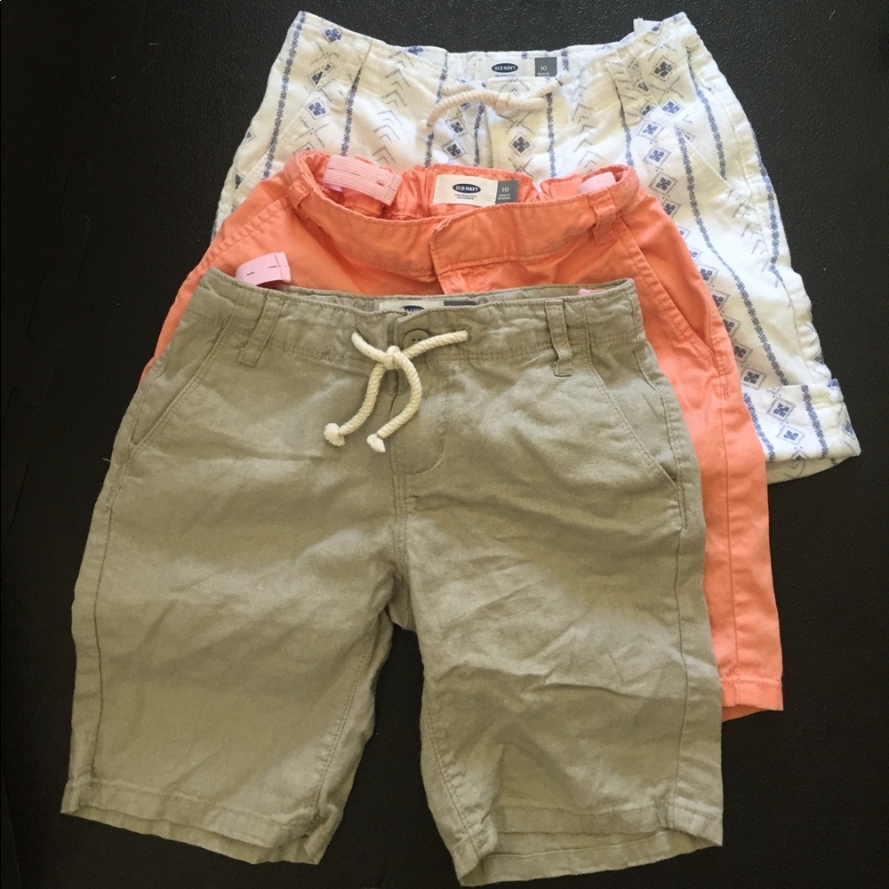 3 size 10 girls OLD NAVY SHORTS
