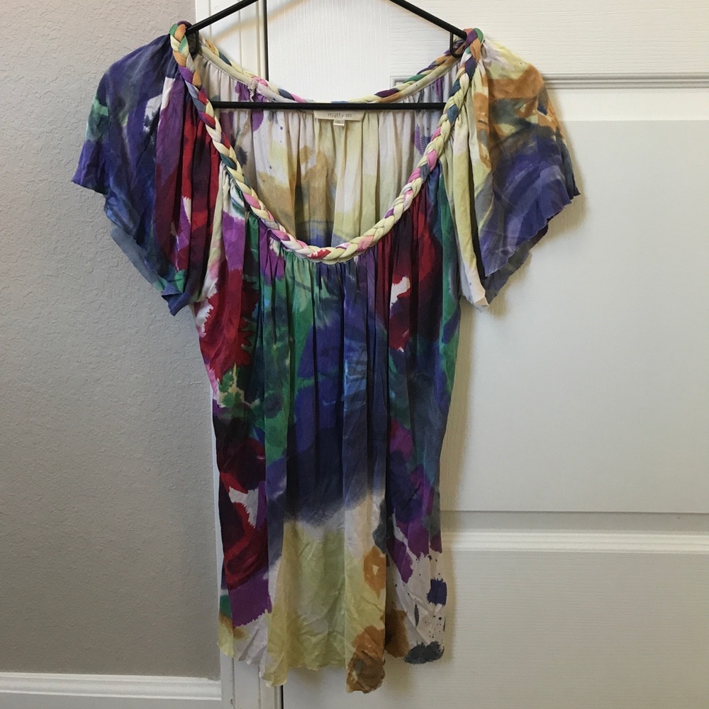 Matty M Multicolor Silk Top