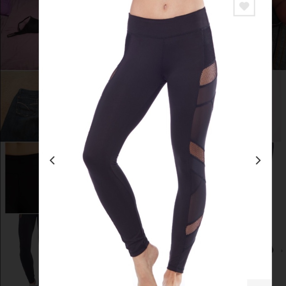 Electric yoga sexy mesh panel leggings - Picture 2 of 4