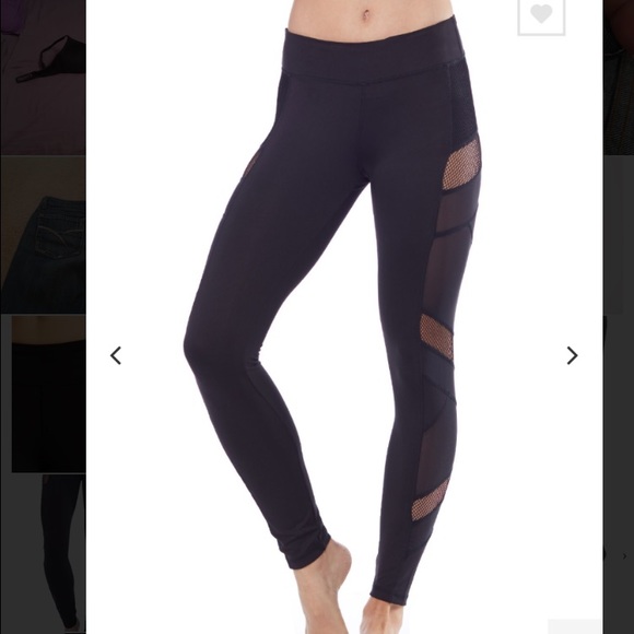 Electric yoga sexy mesh panel leggings - Picture 2 of 4