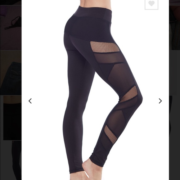 Electric yoga sexy mesh panel leggings - Picture 3 of 4