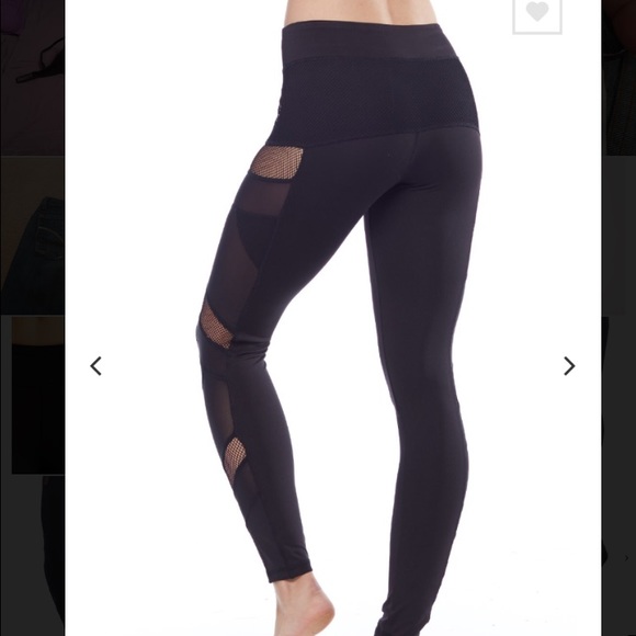 Electric yoga sexy mesh panel leggings - Picture 4 of 4
