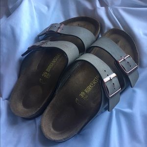 Taupe Birkenstock Arizonas size 39