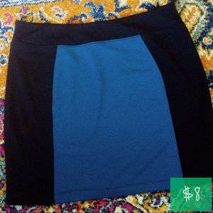 Colorblock Mini Skirt