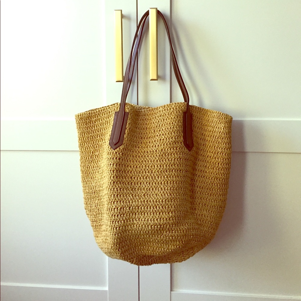 Jcrew straw tote