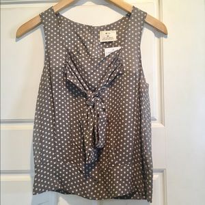 Sleeveless polka dot blouse  - size XS