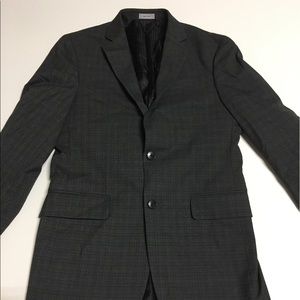 J. Ferrar Slim-fit Plaid Blazer