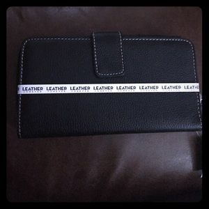 Black leather wallet