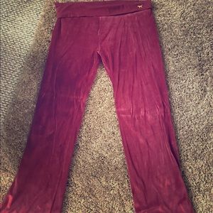Victoria's Secret Small Pink Velour Yoga Pants