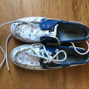 Sperry topsider ocean pattern shoes